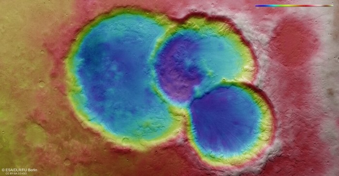 Topographic_view_of_triple_crater_on_Mars_article.jpg